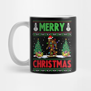 Funny Bigfoot Lover Xmas Lighting Bigfoot Merry Christmas Pajama Mug